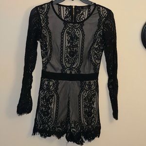 Long Sleeve Lace Romper